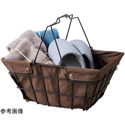 アズワン ワイヤーファブリックバスケット 買い物かご L アイボリー 68-0987-02 1個（直送品）