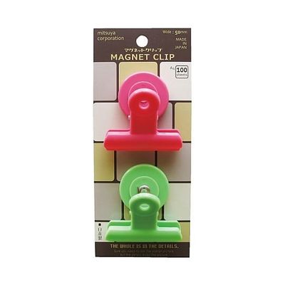 ミツヤ POPマグネットクリップ 中 桃緑 2個×5箱入 POMC-01P-PG 1ケース(10個) 68-0726-17（直送品）