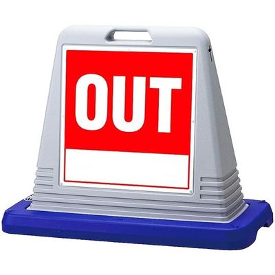 アズワン スタンドサインキューブ OUT グレー 片面表示 68-0587-09 1個（直送品）