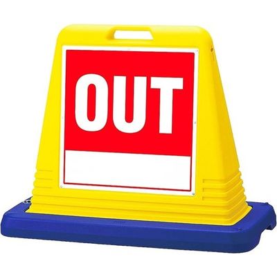 アズワン スタンドサインキューブ OUT イエロー 片面表示 68-0587-10 1個（直送品）