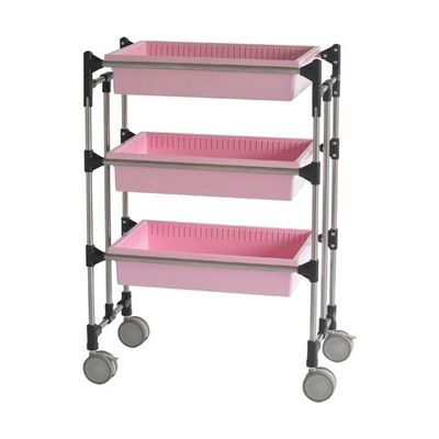 トクヤマ 折りたたみ式トレーワゴン W800×D440×H1080mm HTW-3 1台 68-0587-77（直送品）