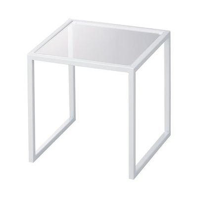 アズワン スチール脚コの字ディスプレイ ホワイト 20cm角 68-0588-66 1個（直送品）