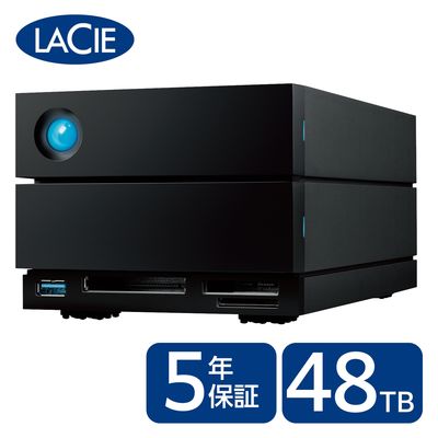 LaCie 外付けHDD 48TB 2big Dock 冷却ファン付 STLG48000400 ラシー 1個（直送品）