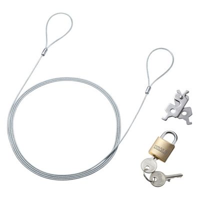 セキュリティワイヤー 南京錠 スロットマルチ対応 SL-94 1個 サンワサプライ（直送品）