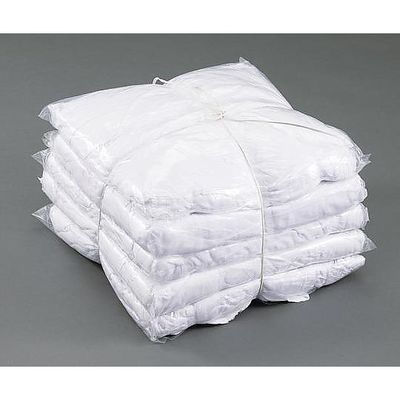 日光物産 新メリヤスウエス(継ぎ目有り)白 2kg×10袋 W0222 1セット 3-1814-01（直送品）