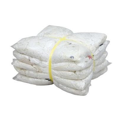 日光物産 白メリヤスウエス(中古生地・エコノミー) 4kg×5袋入 W0420E 1セット(5袋) 3-1815-03（直送品）