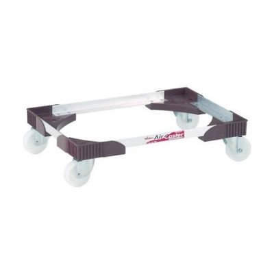 ワコーパレット コンテナ台車 アルミアングルドーリー(エアーキャスター仕様) 内寸540×375 ブラウン WA-50-75N-BR 1台（直送品）