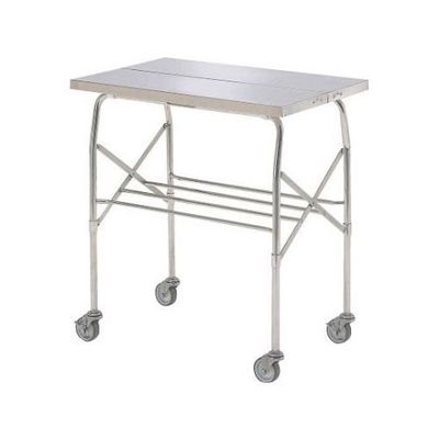 テックサス 折りたたみ式ステンレステーブル 750x500 スチールキャスター VC2E 1セット 61-8482-83（直送品）