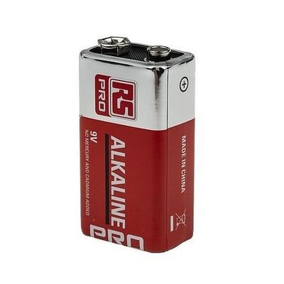 アールエスコンポーネンツ 9V形電池 アルカリ乾電池 PP3 1袋(15個入) 826-4435 1袋(15個) 63-3000-13（直送品）