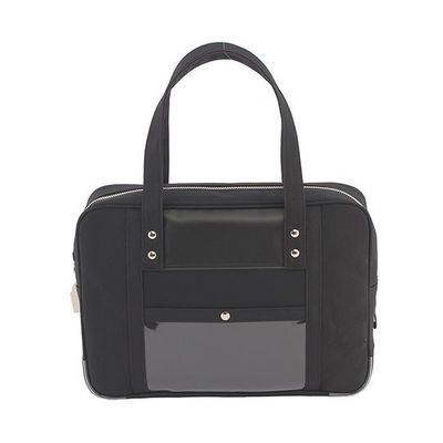 アズワン 帆布メール用ボストン(M)スリム 黒 馬蹄錠金具付 63-5755-32 1個（直送品）