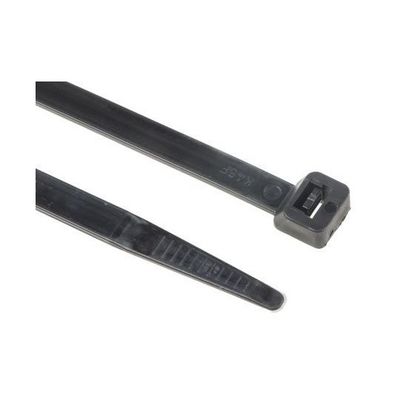 結束バンド， 300mm x 7.6 mm， 黒， ナイロン 66 1袋(100個入) 811-1511 1袋(100個)（直送品）