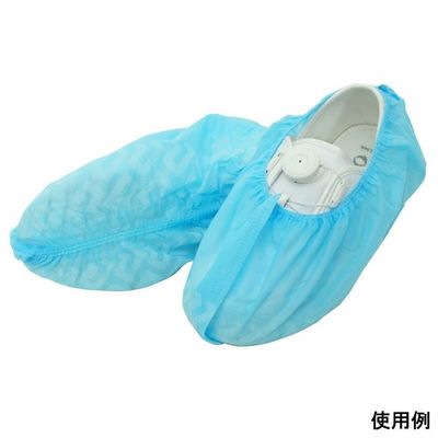 小野商事 使い捨て不織布シューズカバー 滑り止め付 100枚入 WS6180 1袋(100枚) 65-9618-93（直送品）