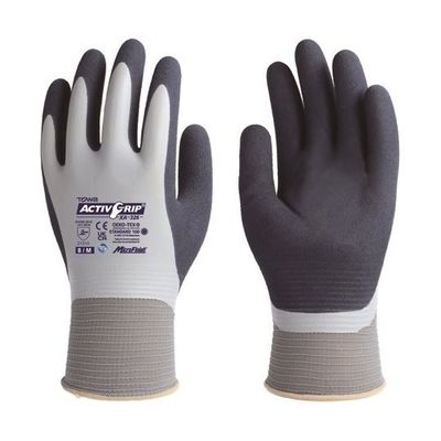 東和コーポレーション 天然ゴム手袋 ActivGrip XAー326 M 10双 326-M 1袋(10双) 65-9620-42（直送品）