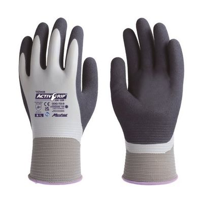 東和コーポレーション 天然ゴム手袋 ActivGrip XAー326 L 10双 326-L 1袋(10双) 65-9620-43（直送品）