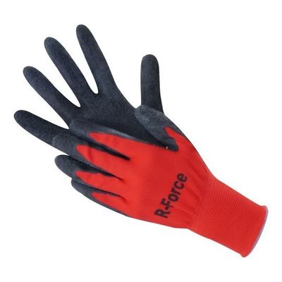 小野商事 天然ゴム背抜き手袋 アールフォース レッド Mサイズ AG784-M 1双 65-0303-91（直送品）