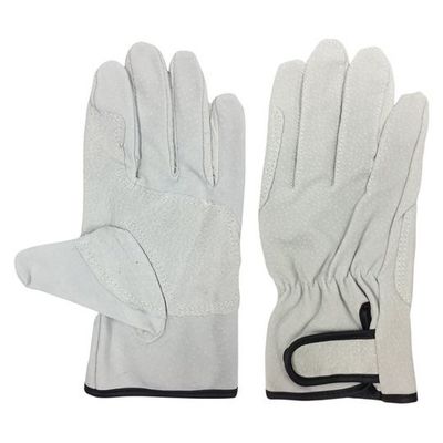小野商事 豚床革手袋 マジックテープ アテ付 10双組 Lサイズ AG547-10P-L 1組(10双) 65-0306-96（直送品）