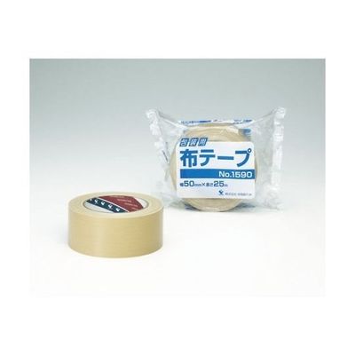 寺岡製作所 包装用布テープ NO.1590 50mmX25M 1590 50X25 1巻 61-2756-36（直送品）
