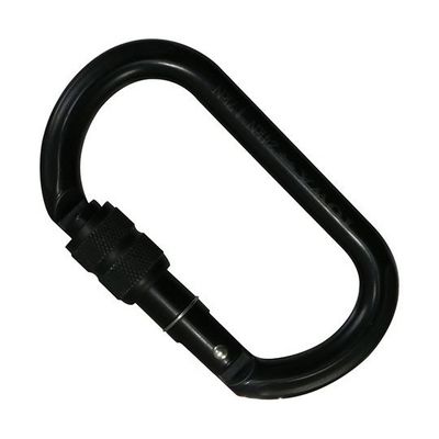 コンヨ アルミ製カラビナ オーバル 黒 TAL124SB 1個 63-5436-33（直送品）