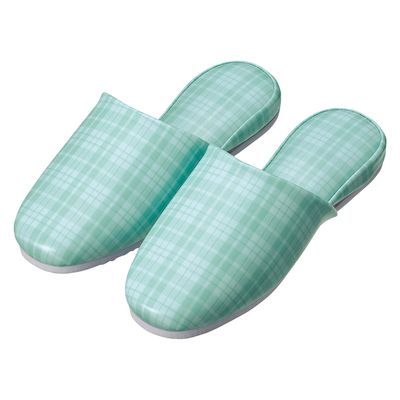 日紅商事 スリッパ(チェック)大人用 24302602 ブルー NA1002(20ソクイリ) 1組(20入) 24302601（直送品）