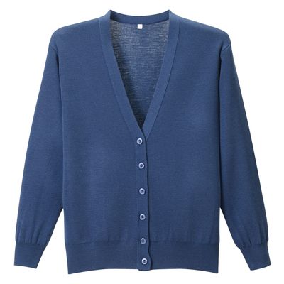 ディーフェイズ 抗ピル長袖カーディガン 23756306 オリエンタルネイビー D-1001(5L) 1着（直送品）