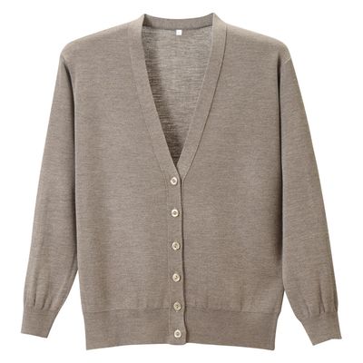 ディーフェイズ 抗ピル長袖カーディガン 23756306 杢ベージュ D-1001(5L) 1着（直送品）