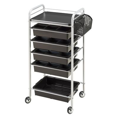 西村製作所 アプリワゴン(仕切りケースタイプ) 25585001 024(ブラック) 1台（直送品）