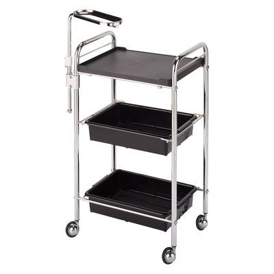 西村製作所 アプリワゴン(トレーアーム付タイプ) 25584801 026(ブラック) 1台（直送品）