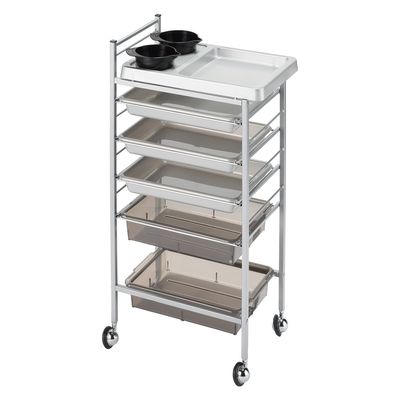 西村製作所 アプリワゴン(カップ付きクリアカラー 25584902 027(シルバー) 1台（直送品）