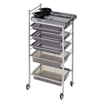 西村製作所 アプリワゴン(カップ付きクリアカラー 25584901 027(スモーク) 1台（直送品）