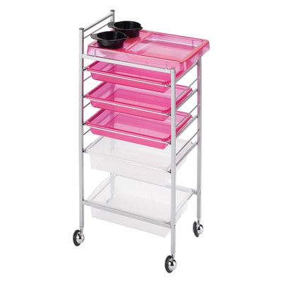 西村製作所 アプリワゴン(カップ付きクリアカラー 25584904 027(ワイン) 1台（直送品）