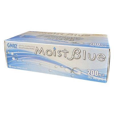 三高サプライ モイスチャーニトリルグローブ(ブルー 25274301 GN02-S(S)200マイ 1梱(200入x10箱)（直送品）