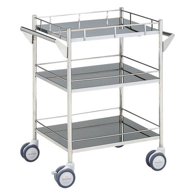 【軒先渡し】西澤医科工業 マツヨシ回診車 三段(静音仕様) 01225553 MY-1029S(750X450X800 1台（直送品）