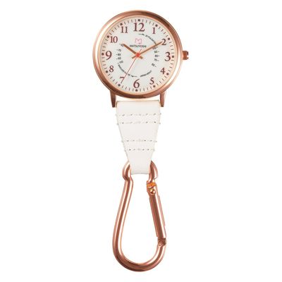 松吉医科器械 マツヨシナースウォッチφ38カラビナ 25401000 マツヨシ MY-NS0441WH(ホワイト) 1個（直送品）