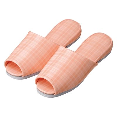 日紅商事 スリッパ(チェック・前開き)大人用 大人用 24359102 ピンク NB5002(20ソクイリ) 1梱(20足)（直送品）