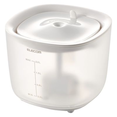 水飲み器 自動給水器 猫 犬 大容量 2L 超静音 ワイヤレスポンプ お手入れ簡単 ホワイト PET-WD02WH エレコム 1個（直送品）