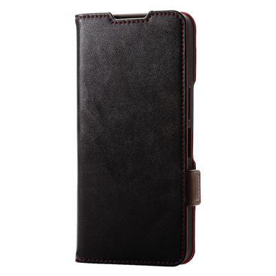 AQUOS wish4 ケース レザー 手帳型 衝撃吸収 スタンド機能付 ブラック PM-S241PLFYBK エレコム 1個（直送品）