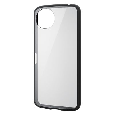 AQUOS wish4 ケース ハイブリッド 薄型 ストラップホール付 ブラック PM-S241TSLFCBK エレコム 1個（直送品）