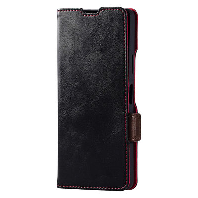 Xperia 1 VI SO-51E ケース レザー 手帳型 衝撃吸収 ブラック PM-X242PLFYBK エレコム 1個（直送品）