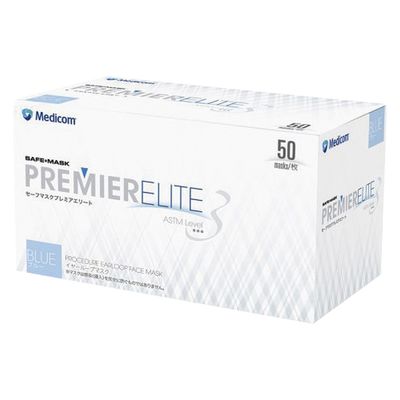 セーフマスクプレミアエリートレベル3 レギュラー 25263700 GMK201915(50マイ)レギュラ 1梱(50入x10箱)（直送品）