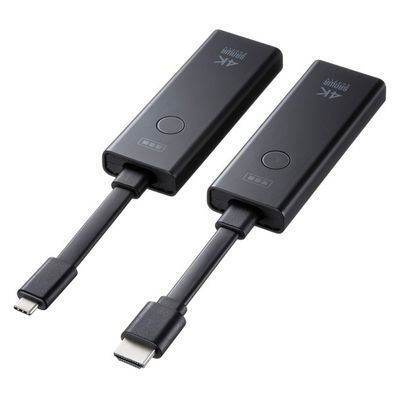 サンワサプライ 4K対応ワイヤレスHDMIエクステンダー（Type-C接続用） VGA-EXWHD12C 1個（直送品）