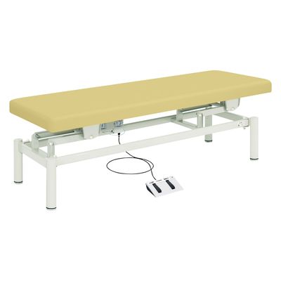 【軒先渡し】高田ベッド 電動診察台(電動ハイローベッド) 25353601 ビニルレザーアイボリー TB-912(W60XL190CM) 1台（直送品）