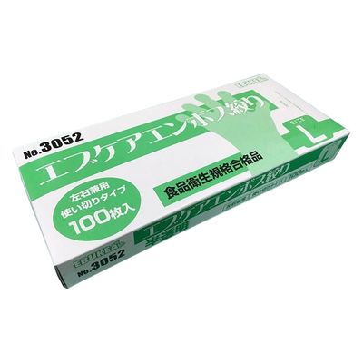 エブノ エブケアエンボス絞り(箱入)半透明 24952800 L 3052(100マイイリ) 1梱(100枚入x60箱)（直送品）