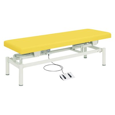【軒先渡し】高田ベッド 電動診察台(電動ハイローベッド) 25353600 ビニルレザーイエロー TB-912(W60XL180CM) 1台（直送品）
