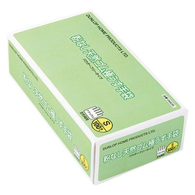 ダンロップホームプロダクツ 粉なし天然ゴム極うす手袋 07556(S)100マイイリ 1個(100枚入)（直送品）