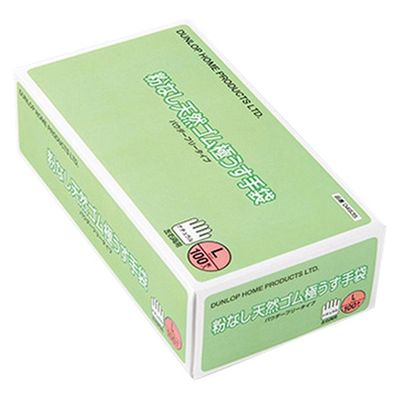 粉なし天然ゴム極うす手袋 07558(L)100マイイリ 1梱(100枚入x20個)（直送品）