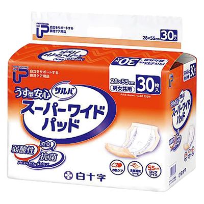 白十字 PUサルバうす型安心スーパーワイド 33233(30マイイリ) 1箱(30枚入x6袋入)（直送品）