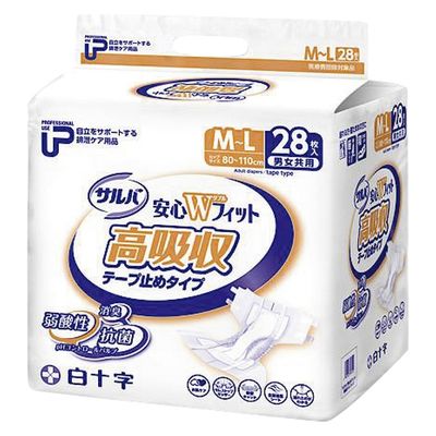 白十字 PUサルバ安心Wフィット高吸収タイプ 35612(ML)28マイ 1箱(28枚入x2袋入)（直送品）
