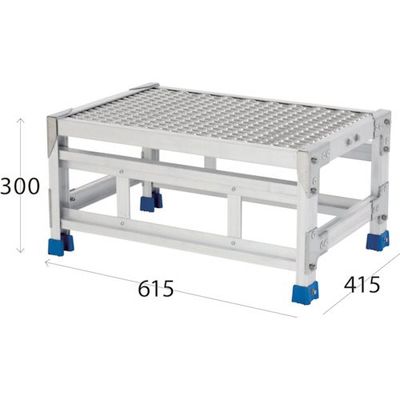 アルインコ 作業台(天板エキスパンドメタルタイプ)1段 天板寸法600×400mm 高0.3m CSBE136S 1台 468-7967（直送品）