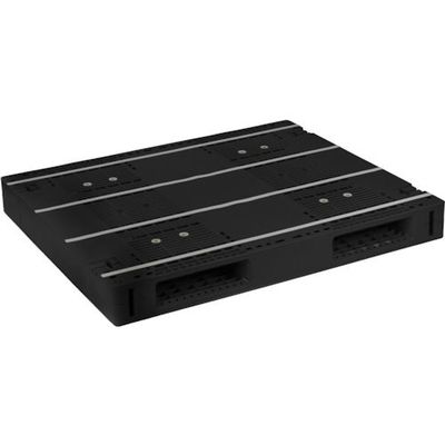 NPC プラスチックパレットAZTRー1210ー1FFWEーRR 両面二方差し 黒 AZTR-1210-1FFWE-RR 1枚（直送品）