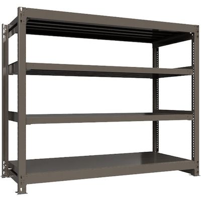 ICHIMAI 重量ボルトレスラック 段荷重1000Kg H1500×W1800×D750 天地4段 単体グレー TH1000-567T4（直送品）